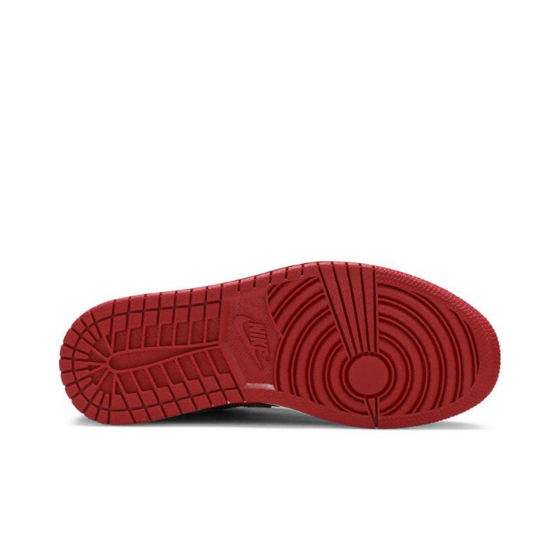 Air Jordan 1 Alacsony Fekete Piros Férfi Cipő