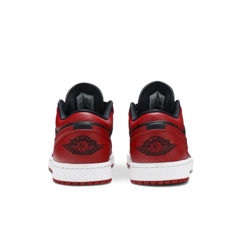 Air Jordan 1 Alacsony Fekete Piros Férfi Cipő
