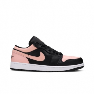 Air Jordan 1 Alacsony Fekete Rózsaszín Fehér Férfi Cipő