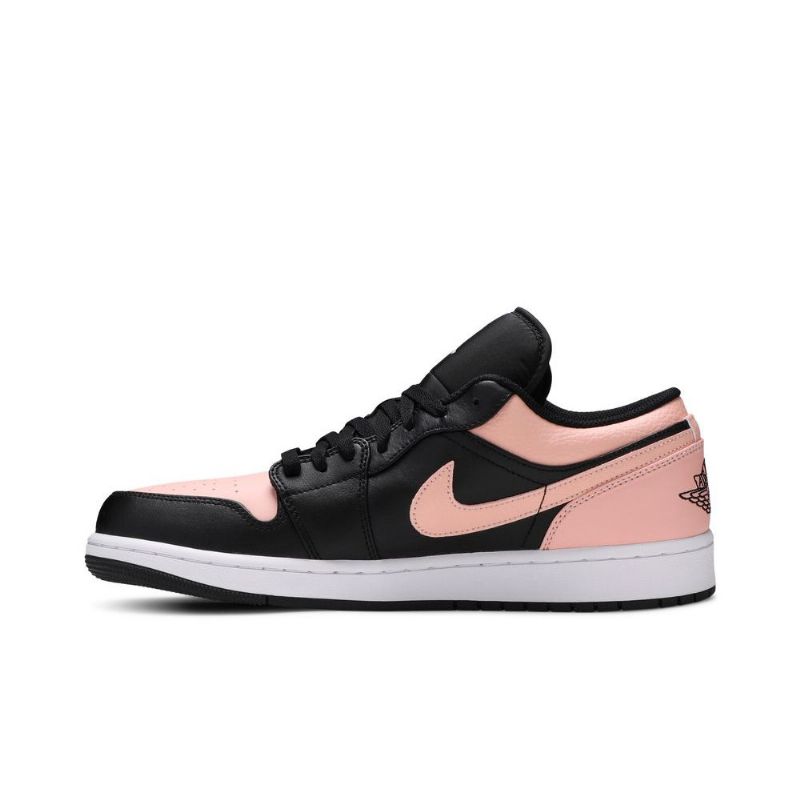 Air Jordan 1 Alacsony Fekete Rózsaszín Fehér Férfi Cipő