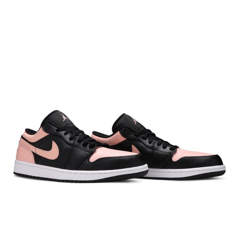 Air Jordan 1 Alacsony Fekete Rózsaszín Fehér Férfi Cipő