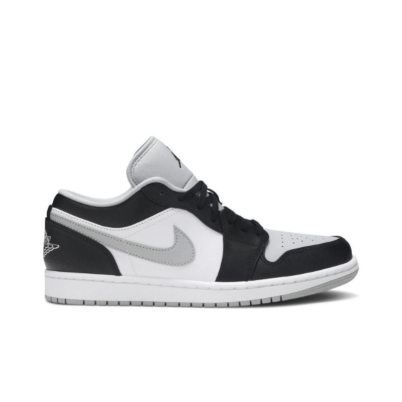 Air Jordan 1 Alacsony Fekete Szürke Fehér Férfi Cipő