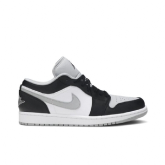 Air Jordan 1 Alacsony Fekete Szürke Fehér Férfi Cipő