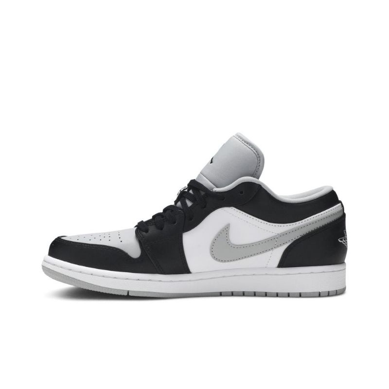 Air Jordan 1 Alacsony Fekete Szürke Fehér Férfi Cipő