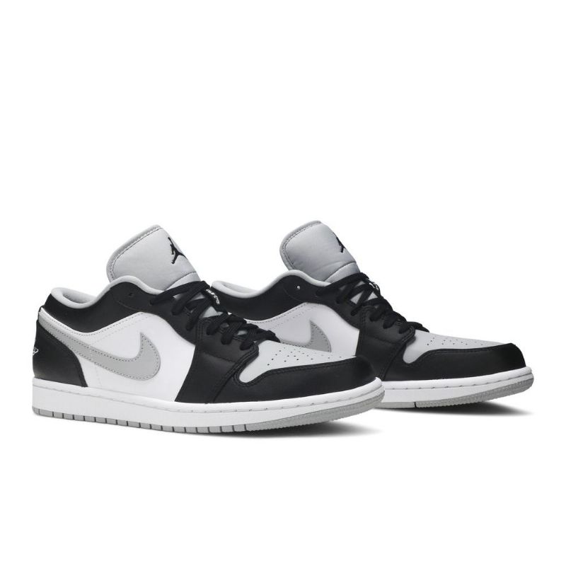 Air Jordan 1 Alacsony Fekete Szürke Fehér Férfi Cipő