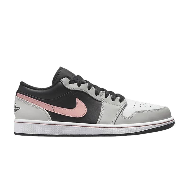 Air Jordan 1 Alacsony Fekete Szürke Fehér Rózsaszín Férfi Cipő