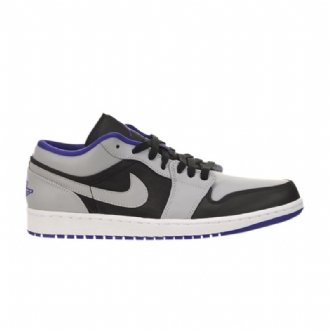 Air Jordan 1 Alacsony Fekete Szürke Kék Férfi Cipő