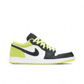 Air Jordan 1 Alacsony Fekete Zöld Fehér Férfi Cipő