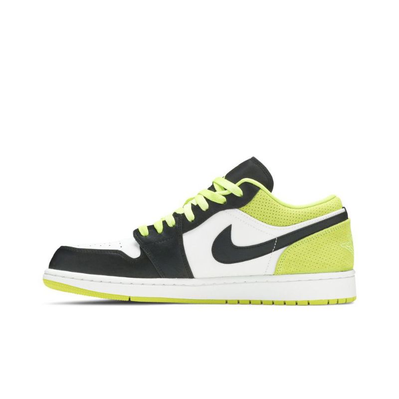 Air Jordan 1 Alacsony Fekete Zöld Fehér Férfi Cipő