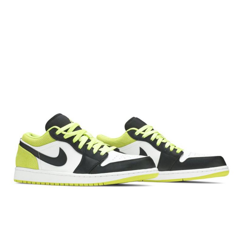 Air Jordan 1 Alacsony Fekete Zöld Fehér Férfi Cipő