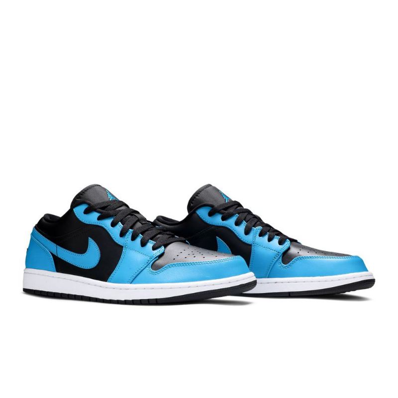Air Jordan 1 Alacsony Kék Fekete Férfi Cipő