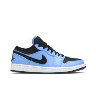 Air Jordan 1 Alacsony Kék Fekete Férfi Cipő