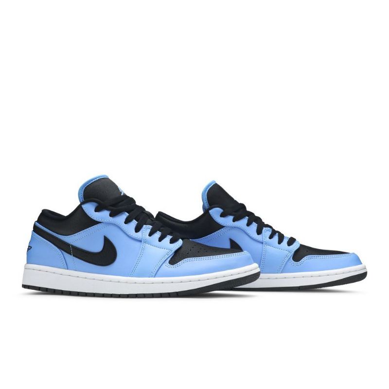 Air Jordan 1 Alacsony Kék Fekete Férfi Cipő