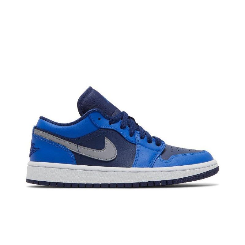 Air Jordan 1 Alacsony Kék Sötétszürke Női Cipő