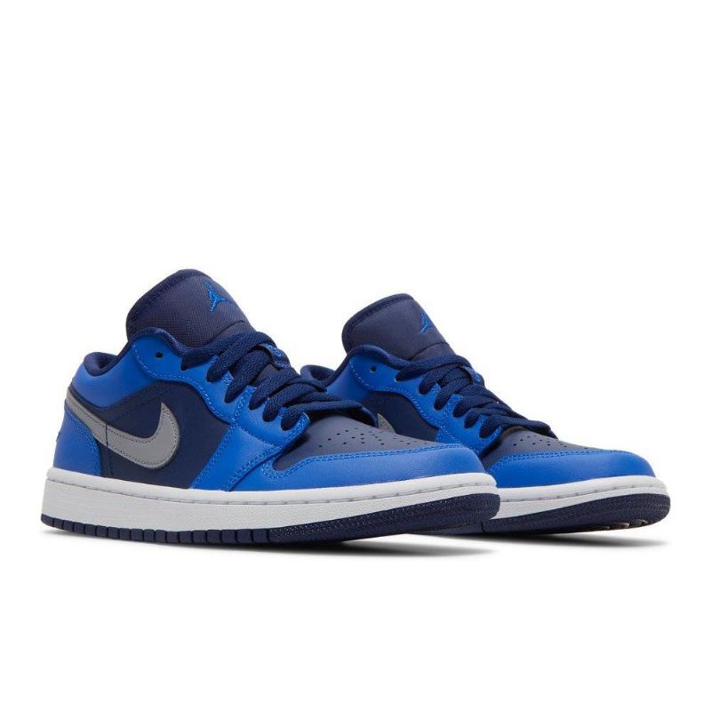 Air Jordan 1 Alacsony Kék Sötétszürke Női Cipő