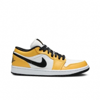 Air Jordan 1 Alacsony Narancssárga Fehér Fekete Női Cipő