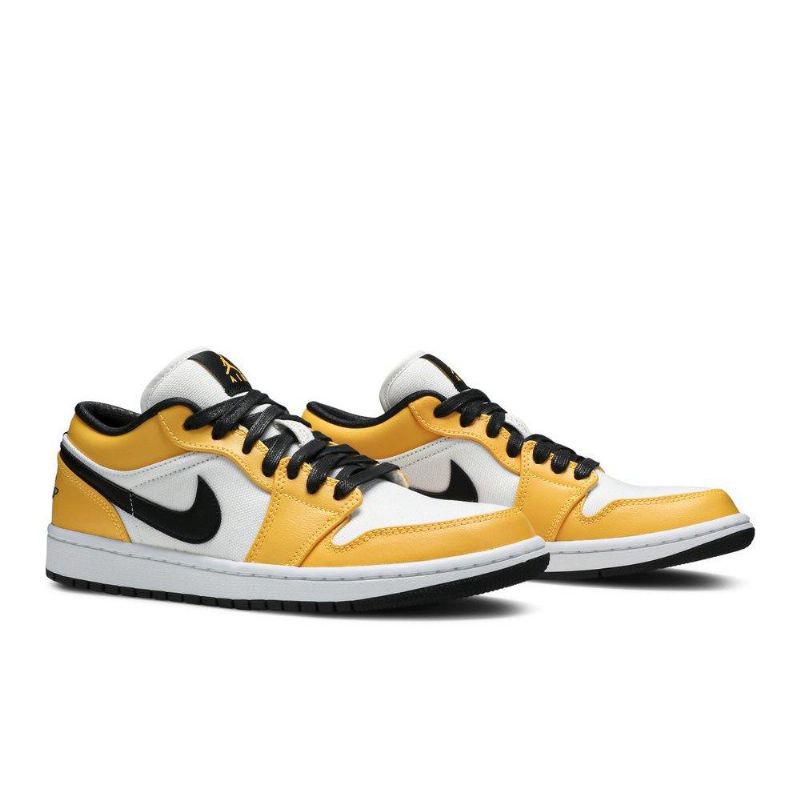 Air Jordan 1 Alacsony Narancssárga Fehér Fekete Női Cipő