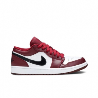 Air Jordan 1 Alacsony Piros Fehér Fekete Férfi Cipő