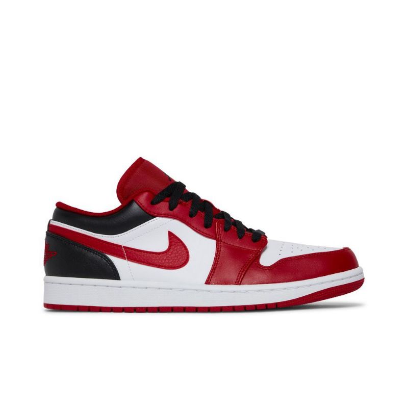 Air Jordan 1 Alacsony Piros Fehér Fekete Férfi Cipő