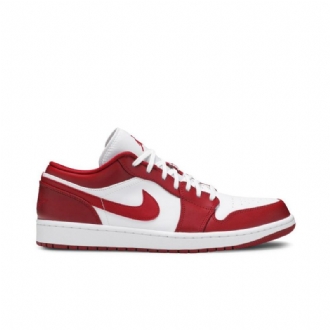 Air Jordan 1 Alacsony Piros Fehér Férfi Cipő