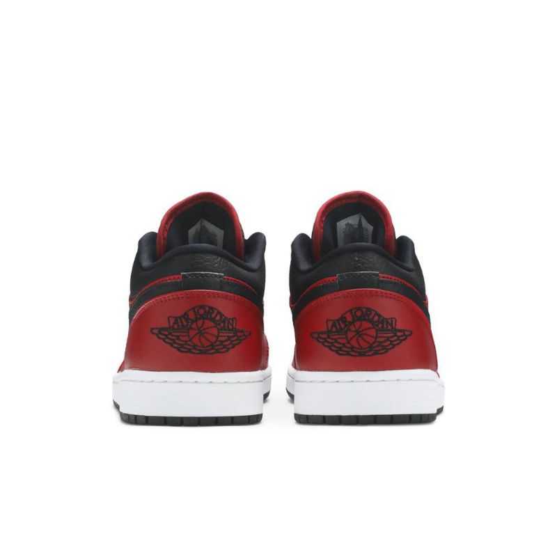 Air Jordan 1 Alacsony Piros Fekete Fehér Férfi Cipő