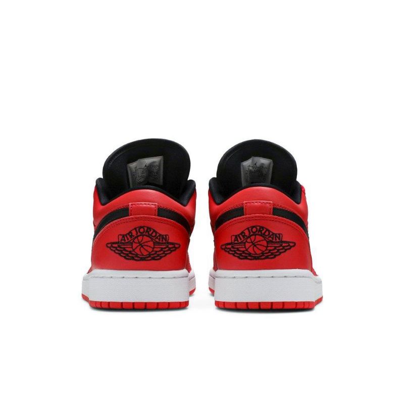 Air Jordan 1 Alacsony Piros Fekete Fehér Női Cipő