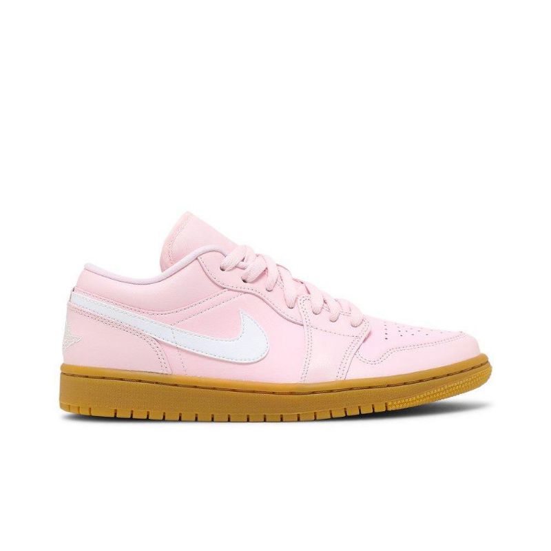 Air Jordan 1 Alacsony Rózsaszín Fehér Barna Női Cipő