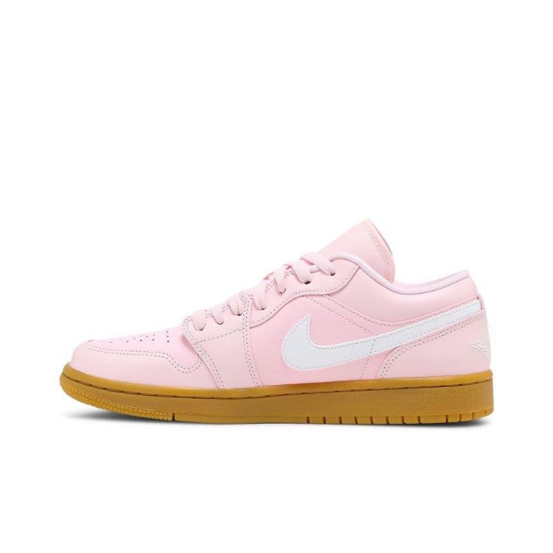 Air Jordan 1 Alacsony Rózsaszín Fehér Barna Női Cipő