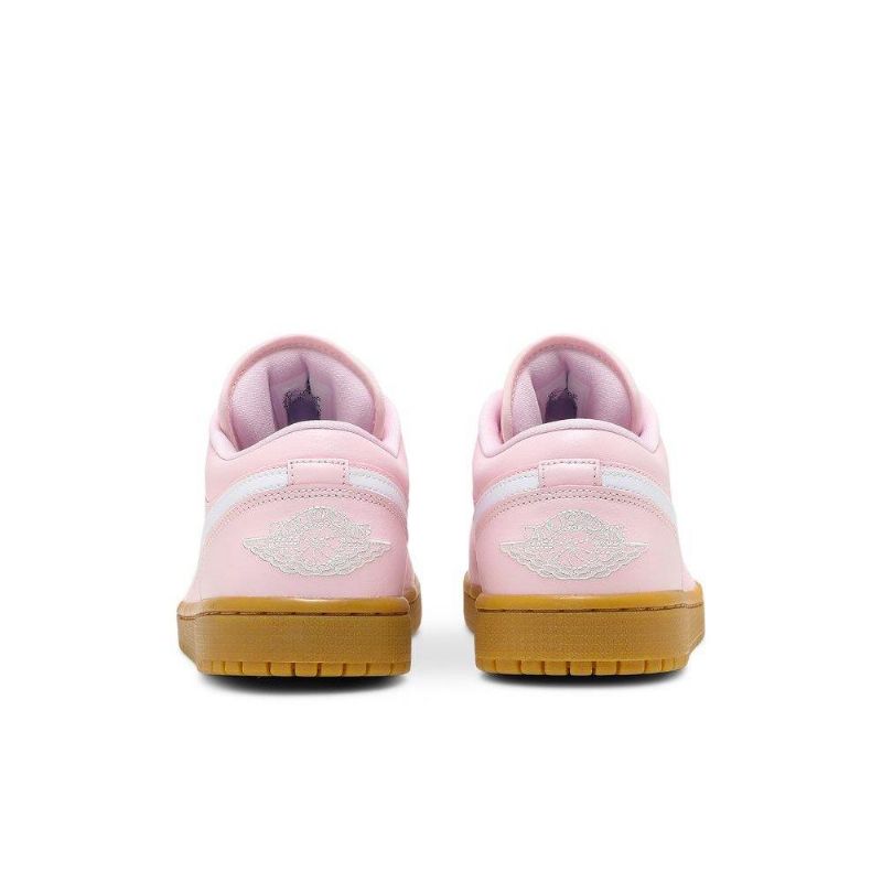 Air Jordan 1 Alacsony Rózsaszín Fehér Barna Női Cipő