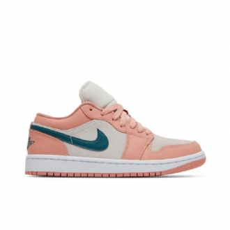 Air Jordan 1 Alacsony Rózsaszín Szürke Zöld Női Cipő