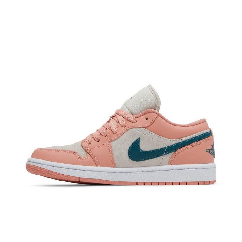 Air Jordan 1 Alacsony Rózsaszín Szürke Zöld Női Cipő