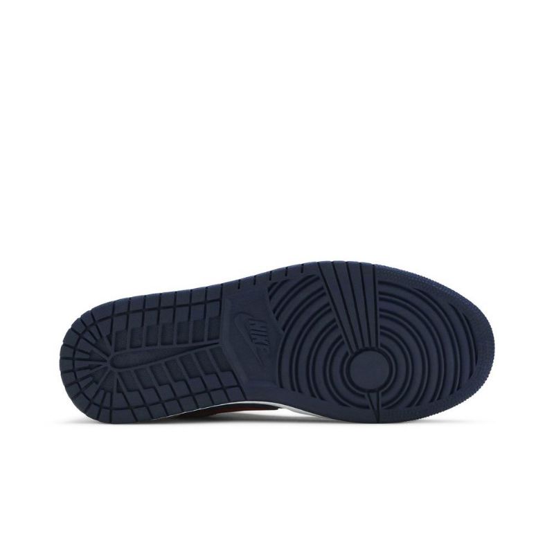 Air Jordan 1 Alacsony Sötétkék Fehér Piros Férfi Cipő