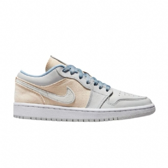 Air Jordan 1 Alacsony Szürke Bézs Kék Női Cipő