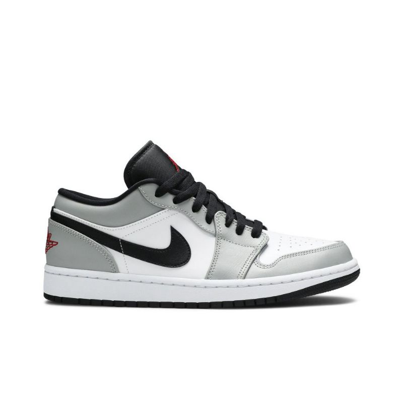 Air Jordan 1 Alacsony Szürke Fehér Fekete Piros Férfi Cipő