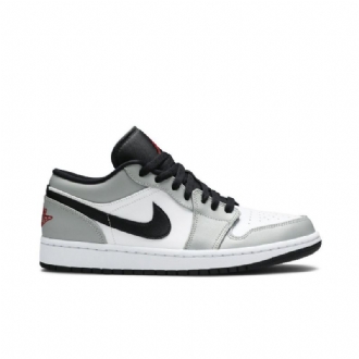 Air Jordan 1 Alacsony Szürke Fehér Fekete Piros Férfi Cipő