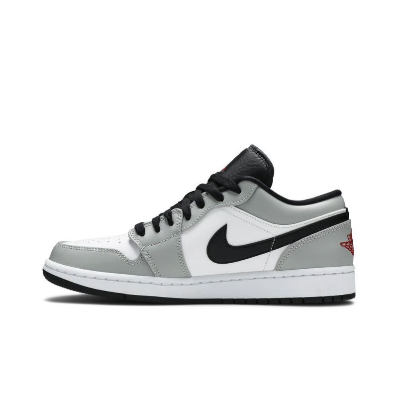 Air Jordan 1 Alacsony Szürke Fehér Fekete Piros Férfi Cipő