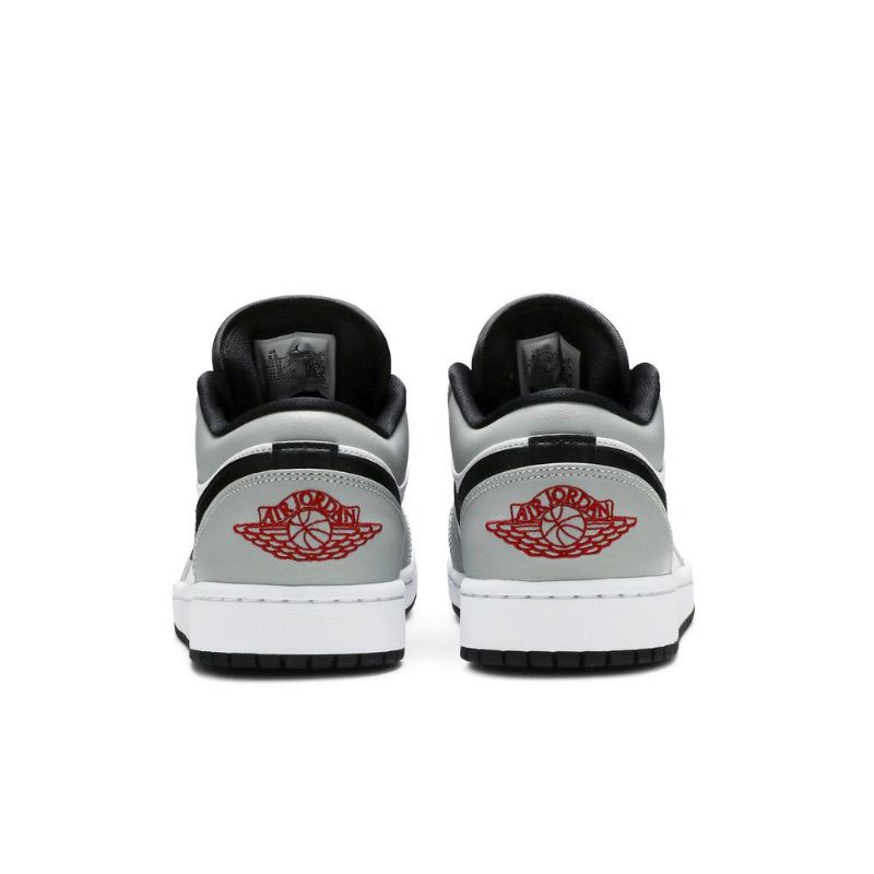 Air Jordan 1 Alacsony Szürke Fehér Fekete Piros Férfi Cipő