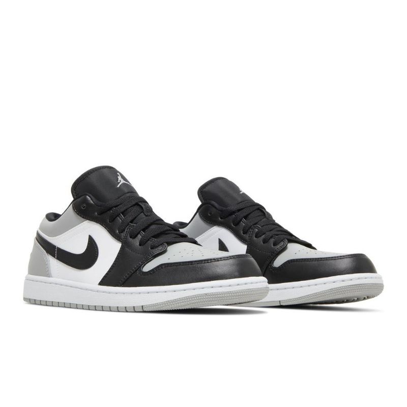 Air Jordan 1 Alacsony Szürke Fekete Fehér Férfi Cipő