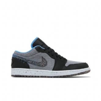 Air Jordan 1 Alacsony Szürke Fekete Kék Férfi Cipő