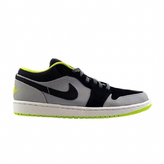 Air Jordan 1 Alacsony Szürke Fekete Zöld Férfi Cipő