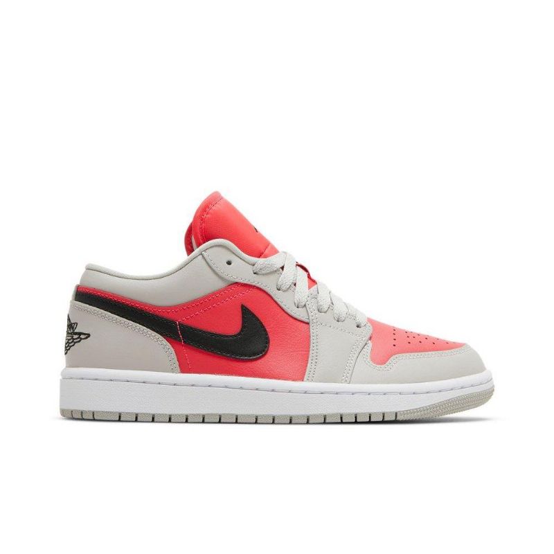 Air Jordan 1 Alacsony Szürke Piros Fekete Női Cipő