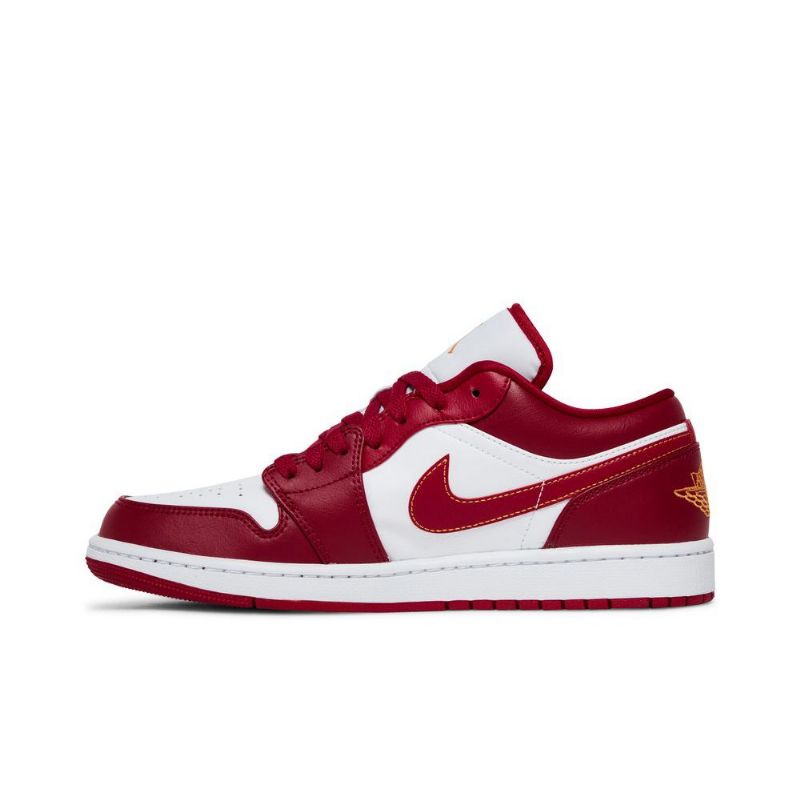 Air Jordan 1 Alacsony Vörös Fehérarany Férfi Cipők