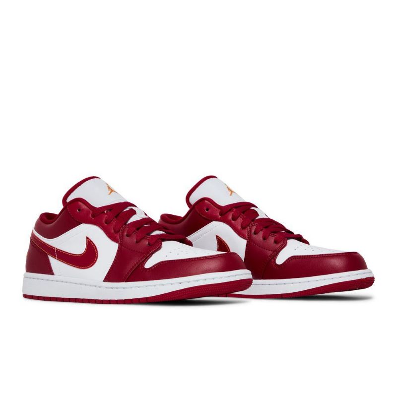 Air Jordan 1 Alacsony Vörös Fehérarany Férfi Cipők
