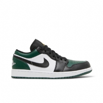 Air Jordan 1 Alacsony Zöld Fehér Fekete Arany Férfi Cipő