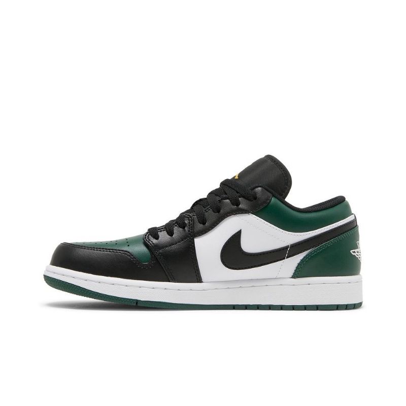 Air Jordan 1 Alacsony Zöld Fehér Fekete Arany Férfi Cipő