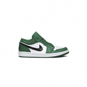 Air Jordan 1 Alacsony Zöld Fehér Fekete Férfi Cipő