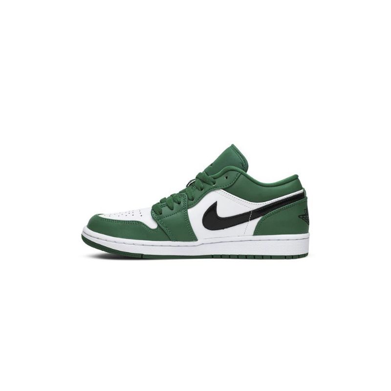 Air Jordan 1 Alacsony Zöld Fehér Fekete Férfi Cipő