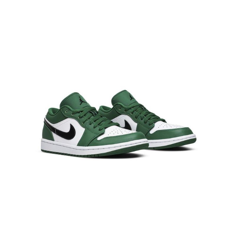 Air Jordan 1 Alacsony Zöld Fehér Fekete Férfi Cipő