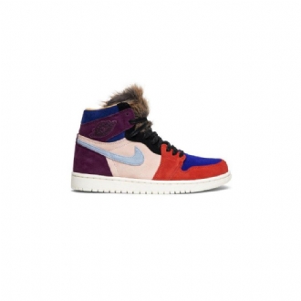 Air Jordan 1 Aleali May Retro High Bordeaux Rózsaszín Piros Kék Fekete Női Cipők
