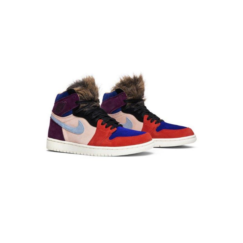 Air Jordan 1 Aleali May Retro High Bordeaux Rózsaszín Piros Kék Fekete Női Cipők